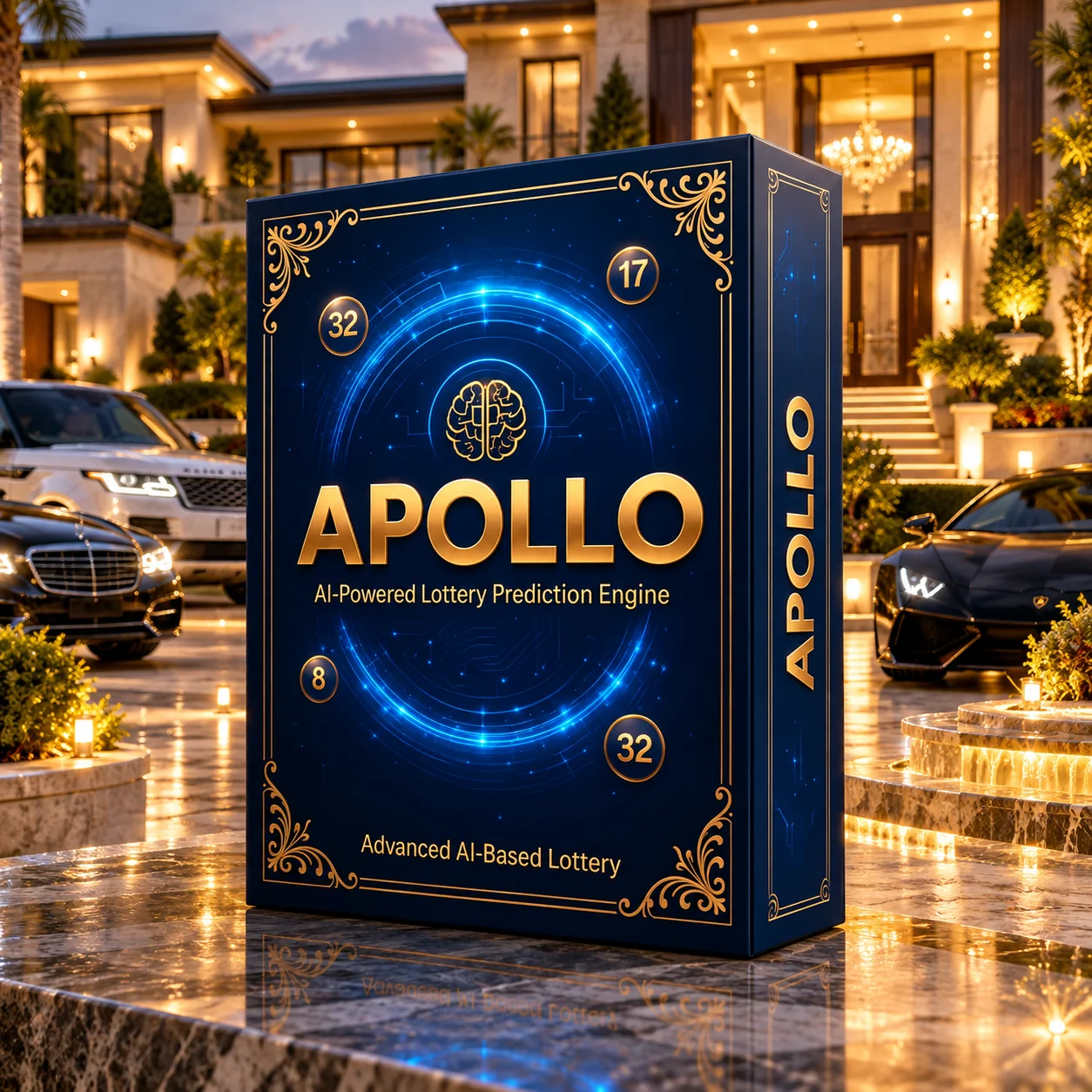 Apollo AI box on display outside a house